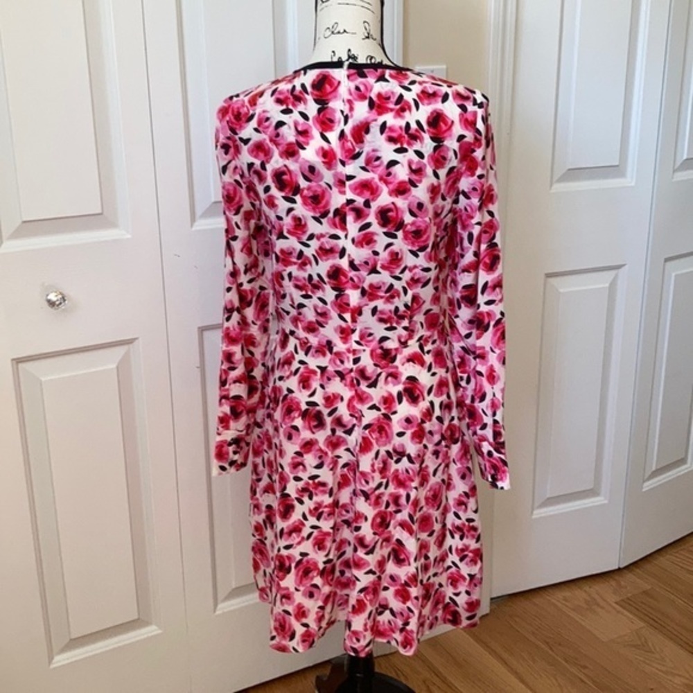 NWT Kate Spade Mini Rose Silk Dress 6 8 $348 - Picture 9 of 11